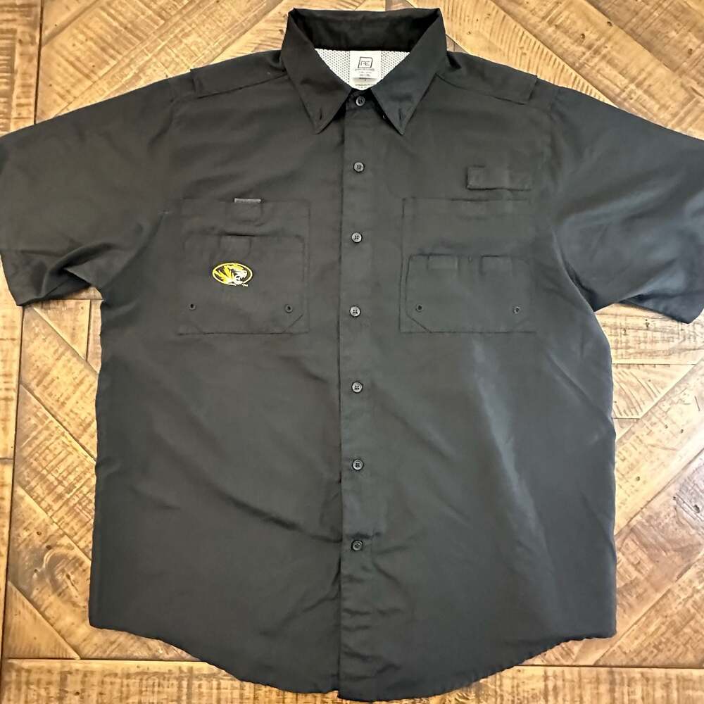Missouri Mizzou Tigers ProEdge Men's Short Sleeve River Fishing Shirt